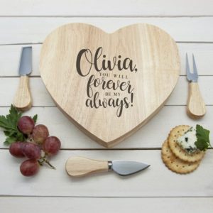Engraved Forever My Always Cheese Board