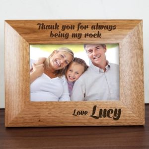 My Dad Is My Rock Engraved Photo Frame