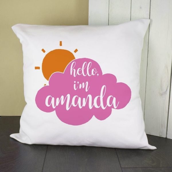 Personalised Baby On Cloud Cushion Cover