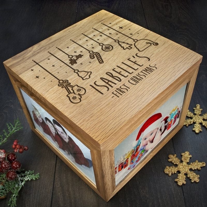 Personalised Baby's First Christmas Memory Box