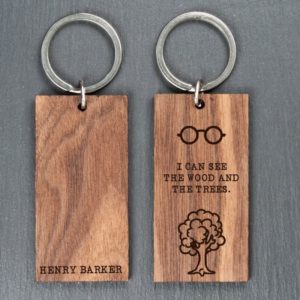 Personalised Can See the Wood for the Trees Keyring