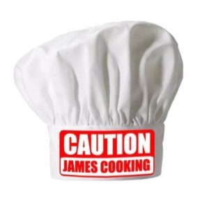 Personalised Caution Chefs Hat