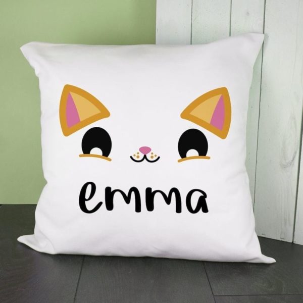 Personalised Cute Kitten Eyes Cushion Cover