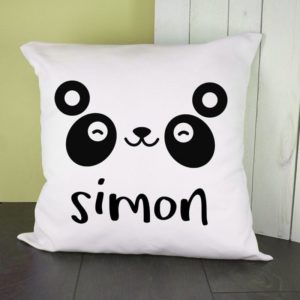 Personalised Cute Panda Eyes Cushion Cover