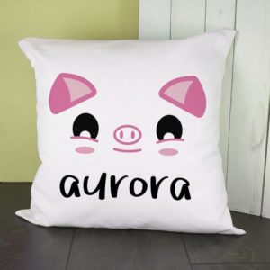 Personalised Cute Piggy Eyes Cushion Cover