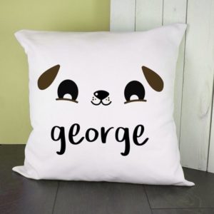 Personalised Cute Puppy Eyes Cushion Cover