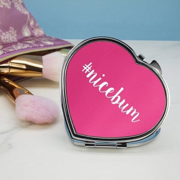 Personalised Hashtag Heart Compact Mirror