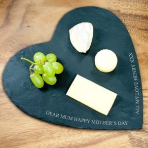 Personalised Heart Slate Cheese Board