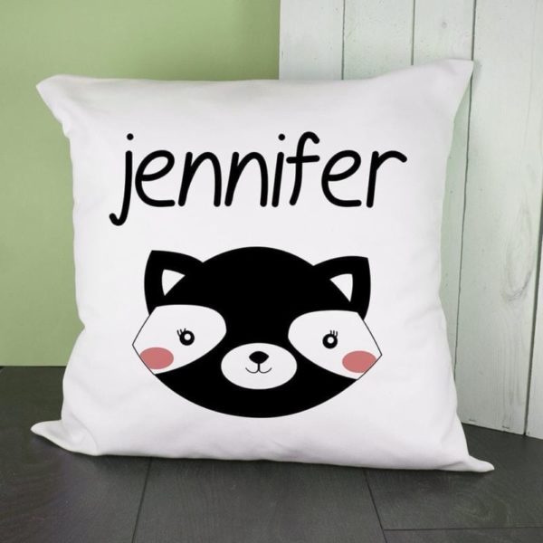 Personalised Little Skunk Face Cushion Cover