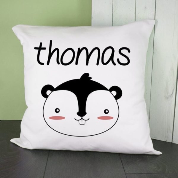 Personalised Little Squirrel Face Cushion Cover