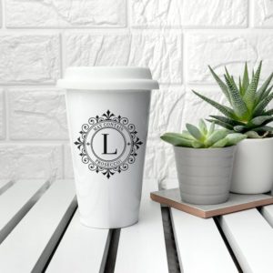 Personalised Monogrammed Ceramic Eco Cup