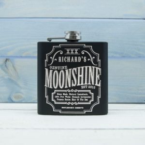 Personalised Moonshine Vintage Hip Flask