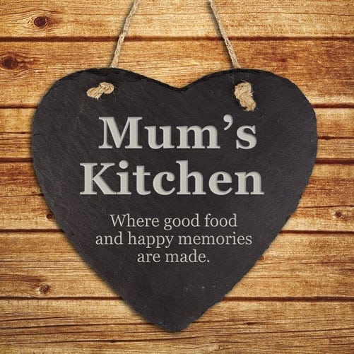 Personalised Mums Kitchen Hanging Slate Keepsake