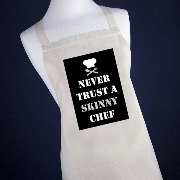 Never Trust A Skinny Chef Apron (non-personalised)