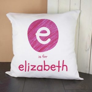 Personalised Pink Initial Cushion Cover