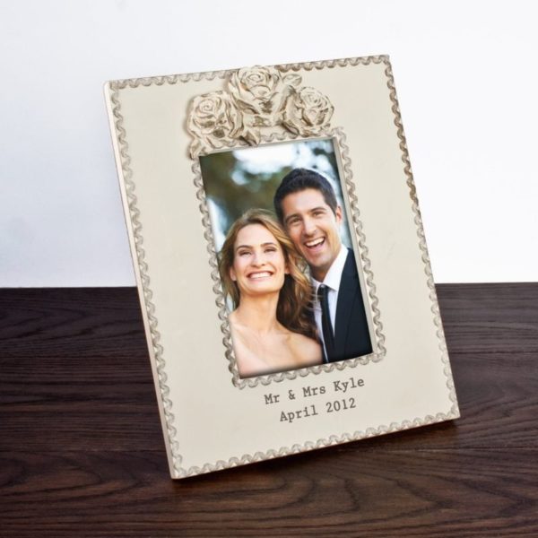 Personalised Rustic Roses Large Picture Frame