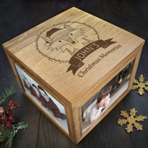 Personalised Woodland Fox Christmas Christmas Memory Box