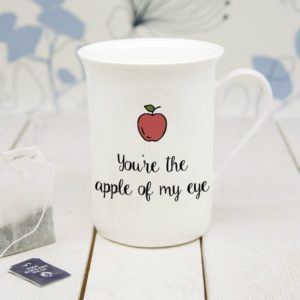 Personalised You're The Apple Of My Eye Bone China Mug