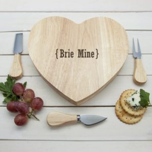 Romantic Brackets Heart Cheese Board