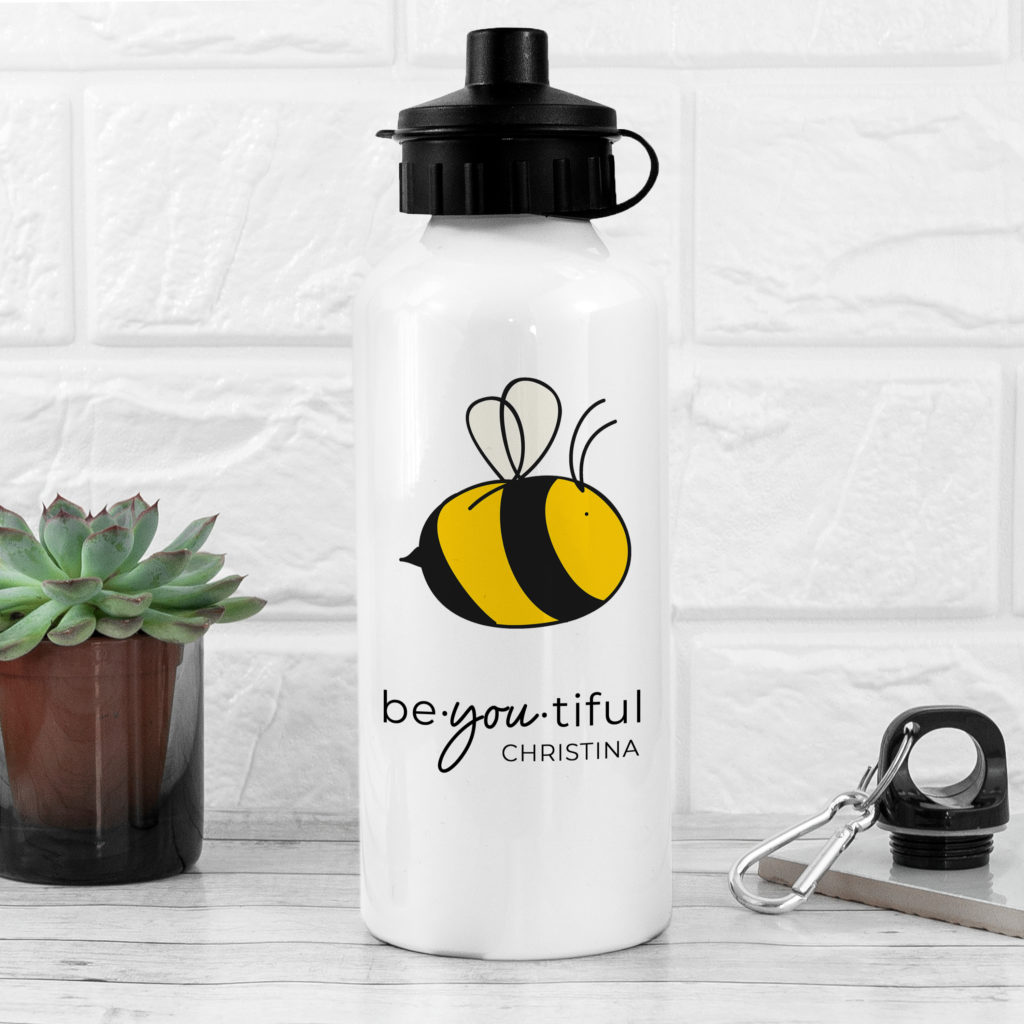 Bee You White Water Bottle