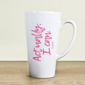 Actually I Can Handwritten Latte Mug Actually I Can Handwritten Latte Mug