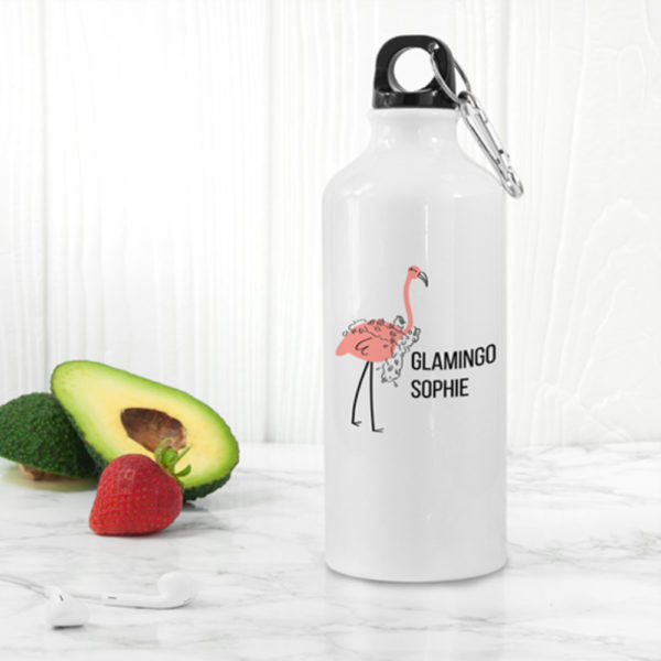 Glamingo White Water Bottle
