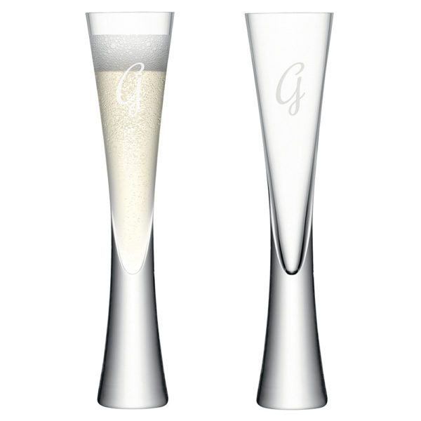 Personalised LSA Champagne Flutes Set of 2