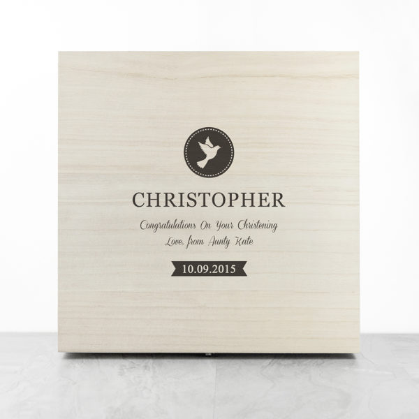 Christening Memory Box With Special Message