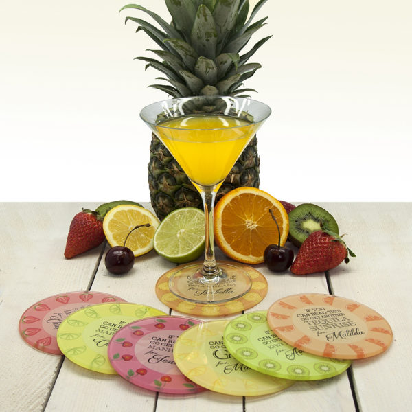 Get Me A Cocktail! Round Glass Coaster