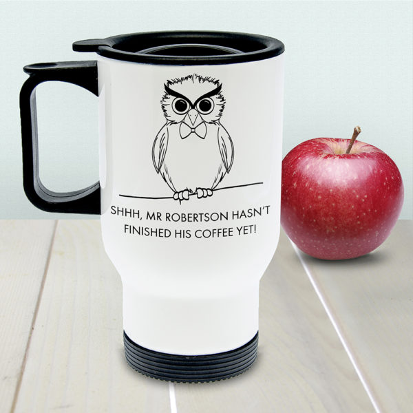 Personalised Teacher's Shhhh Travel Mug
