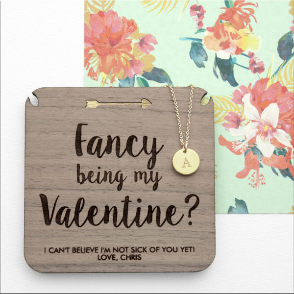 Personalised Will You Be My Valentine Necklace & Keepsake