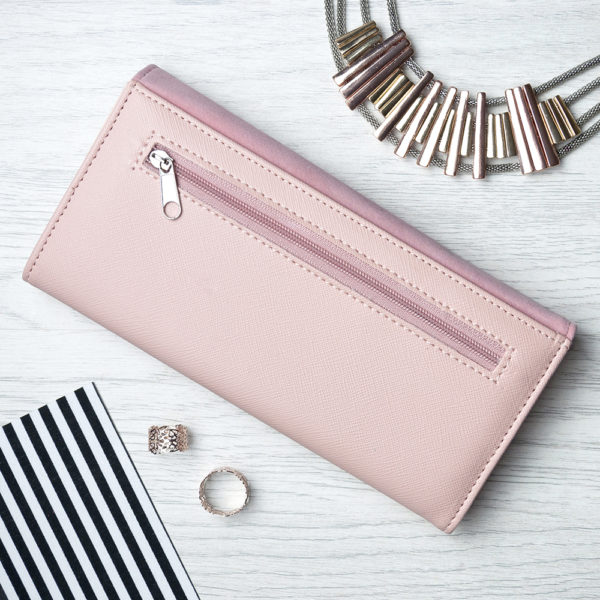 Personalised Pink Rose Ladies Wallet