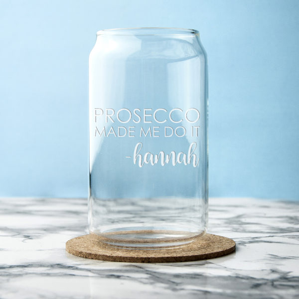 Personalised Guilty Pleasure Can Glass