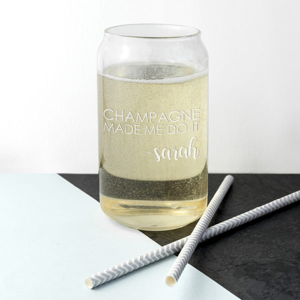 Personalised Guilty Pleasure Can Glass