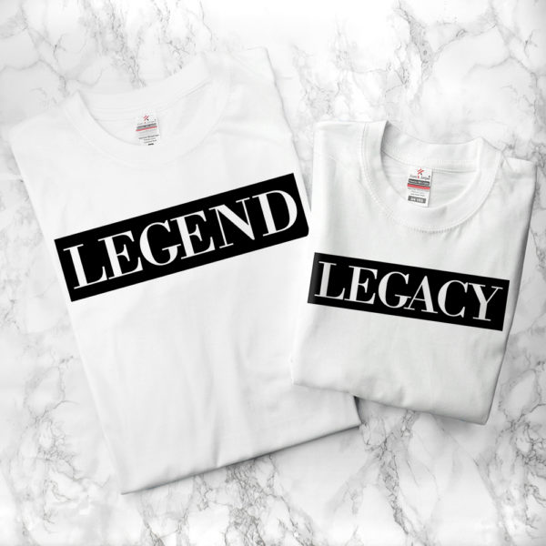 Personalised Daddy and Me Legendary White T-Shirts