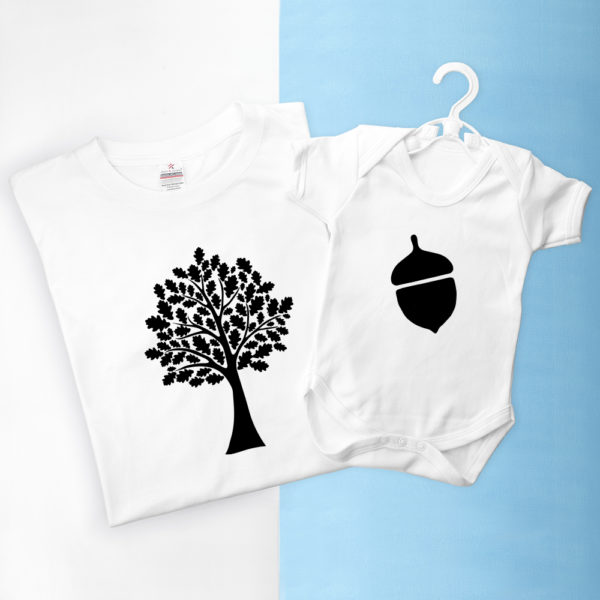 Personalised Daddy and Me Acorn Set