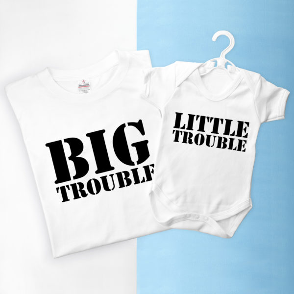 Personalised Daddy and Me Here Comes Trouble Set