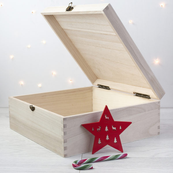 Personalised Festive Scandi Print Christmas Eve Box