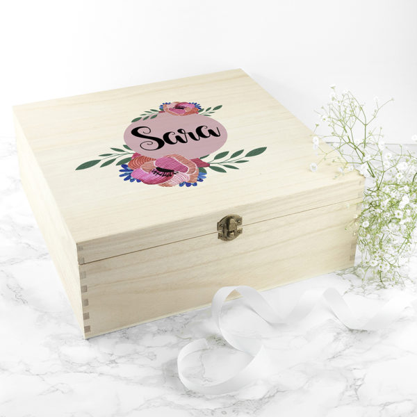 Personalised Blooming Flower Bridesmaid Box