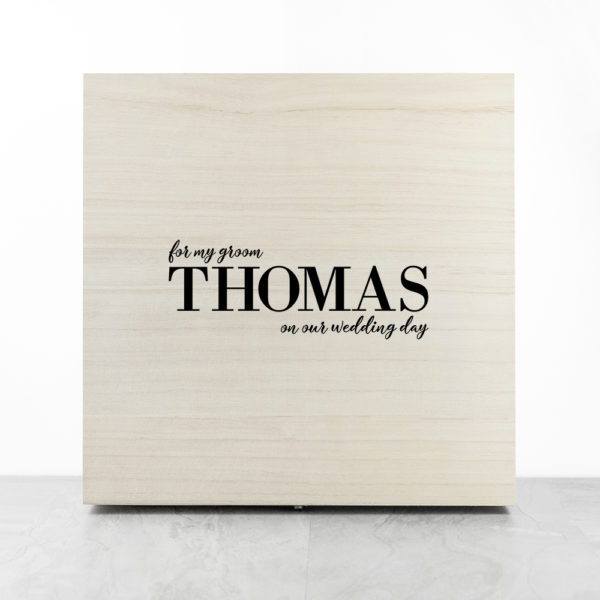Personalised For My Groom on Our Wedding Day Box
