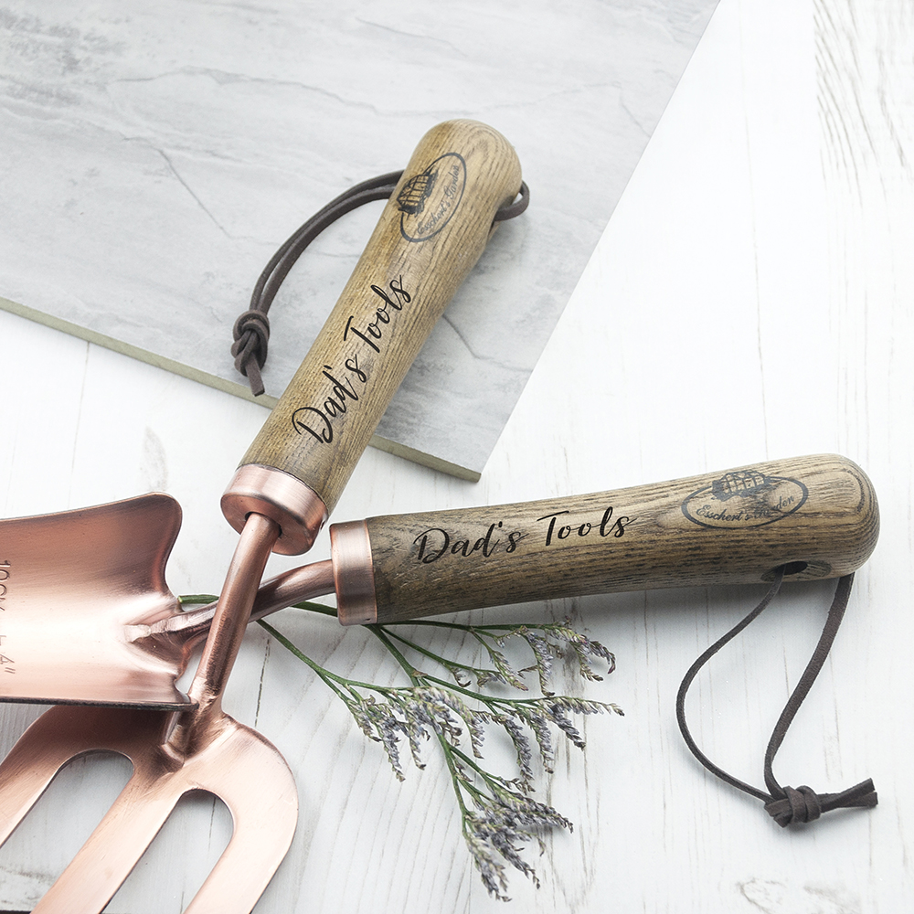 Personalised Luxe Copper Trowel and Fork Set Personalised Luxe Copper Trowel and Fork Set