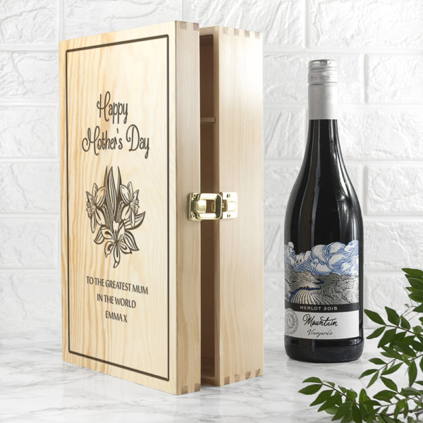 Personalised Floral Mother's Day Wine Box