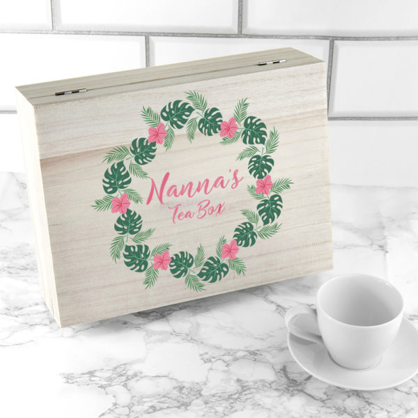 Personalised Rainforest Wreath Mother's Day Tea Box