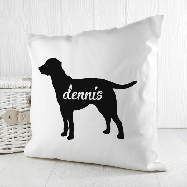 Personalised Labrador Silhouette Cushion Cover