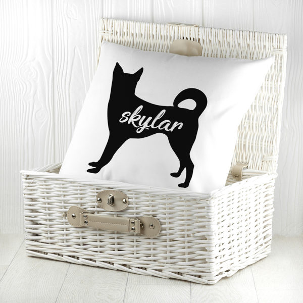 Personalised Husky Silhouette Cushion Cover