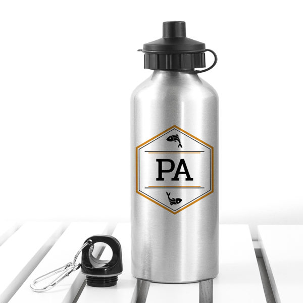 Personalised Iconic Pursuits Silver Water Bottle