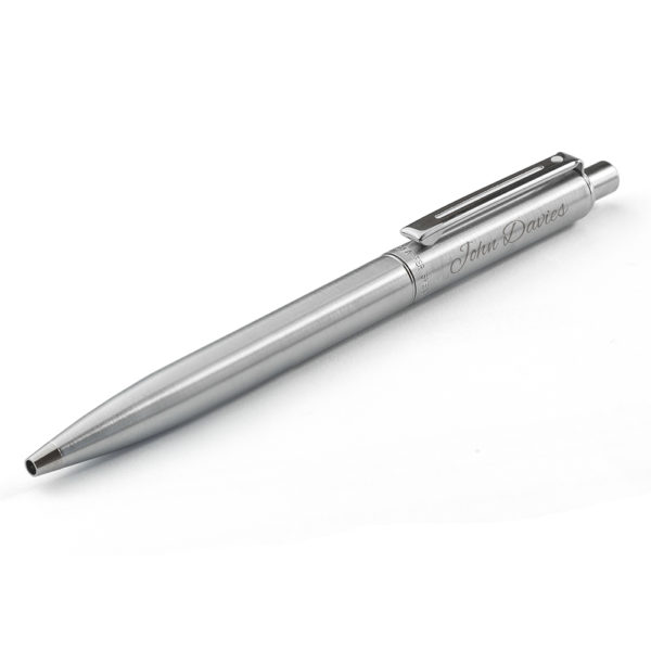 Personalised Sheaffer Brushed Chrome Pen