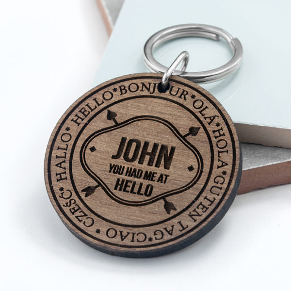 Personalised I Had You In Every Language Keyring