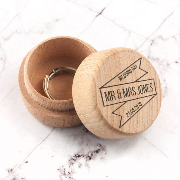 Personalised Couple's Wedding Ring Box