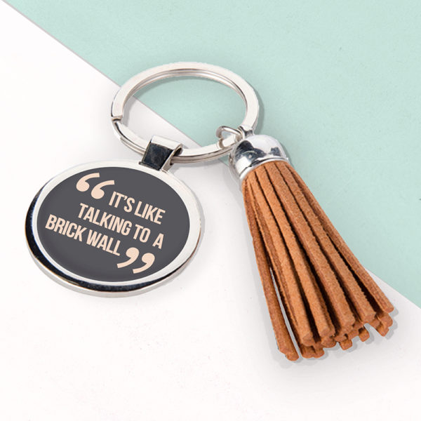 Personalised Quotes By Mum Tassle Keyring